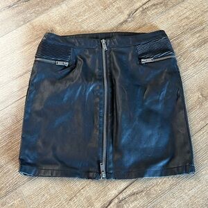 ASOS Zip up faux leather mini skirt